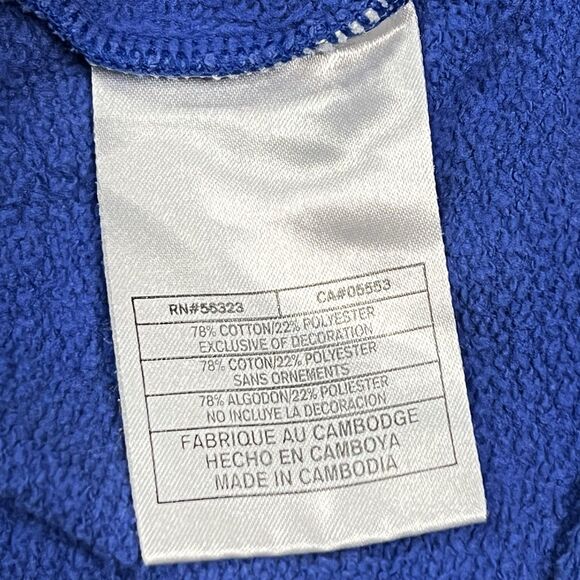 2000s Y2K Nike Football Center Swoosh Blue Hoodie Pullover Size XL Silver Tag - Picture 5 of 11